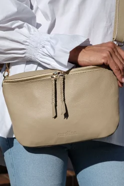 Outlet Carolina Ramona Leather Handbag Nude