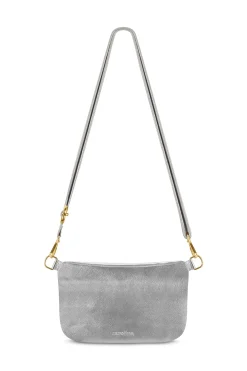 Cheap Carolina Ramona Leather Handbag Silver