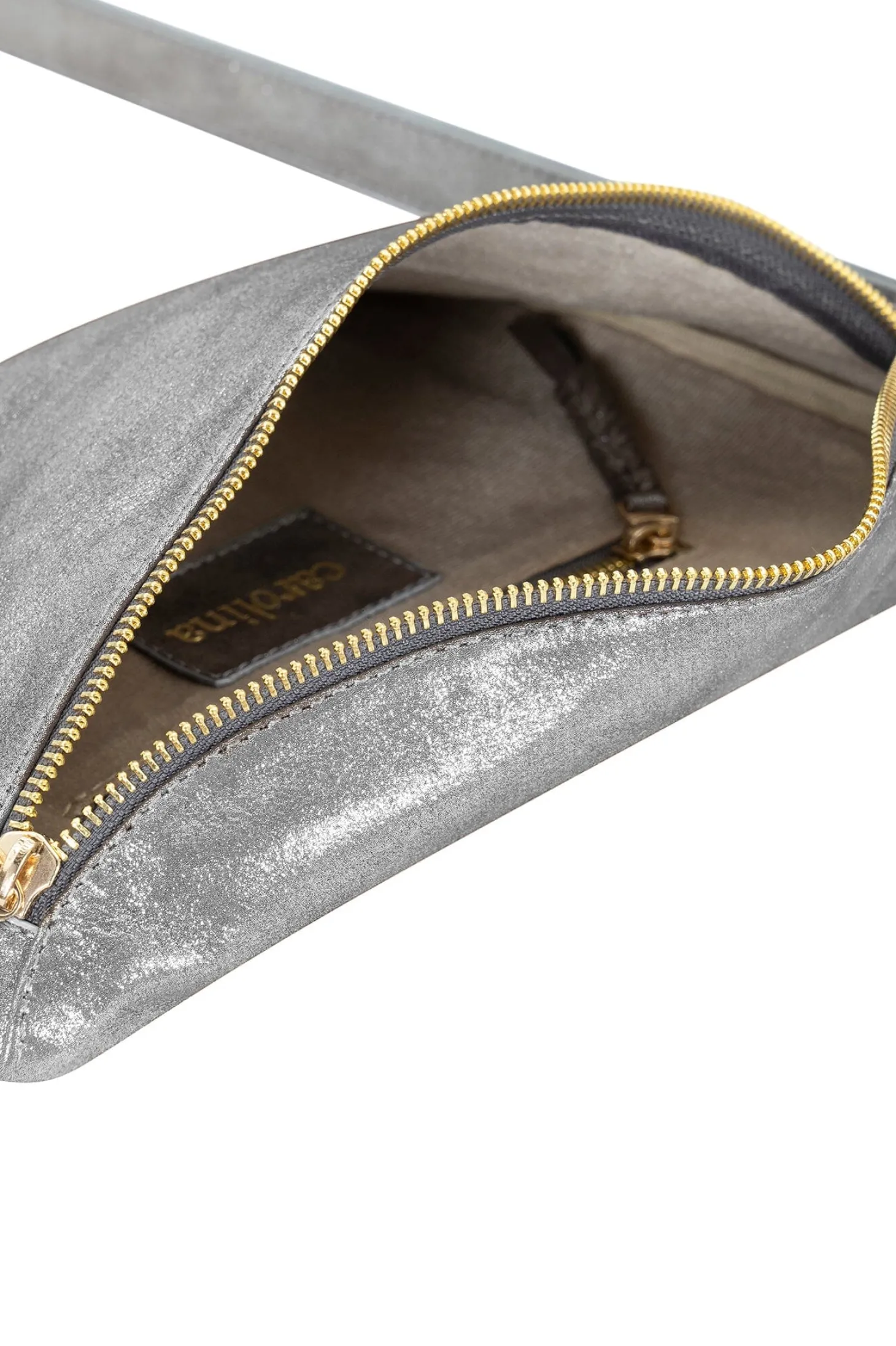 Online Carolina Ramona Leather Handbag Silver Metallic