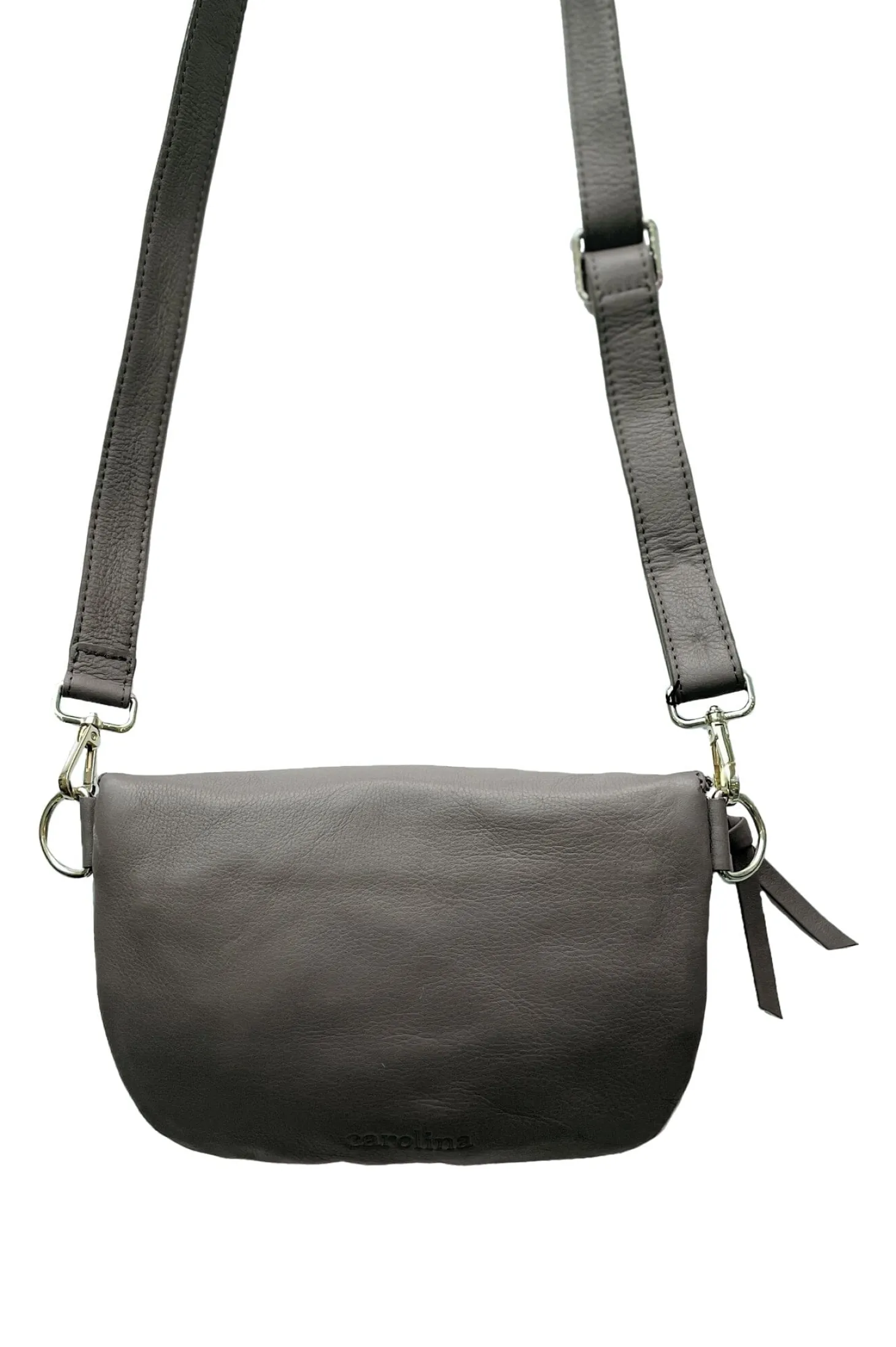 Shop Carolina Ramona Small Leather Handbag Khaki
