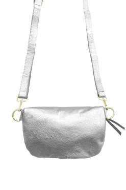 Best Sale Carolina Ramona Small Leather Handbag Silver