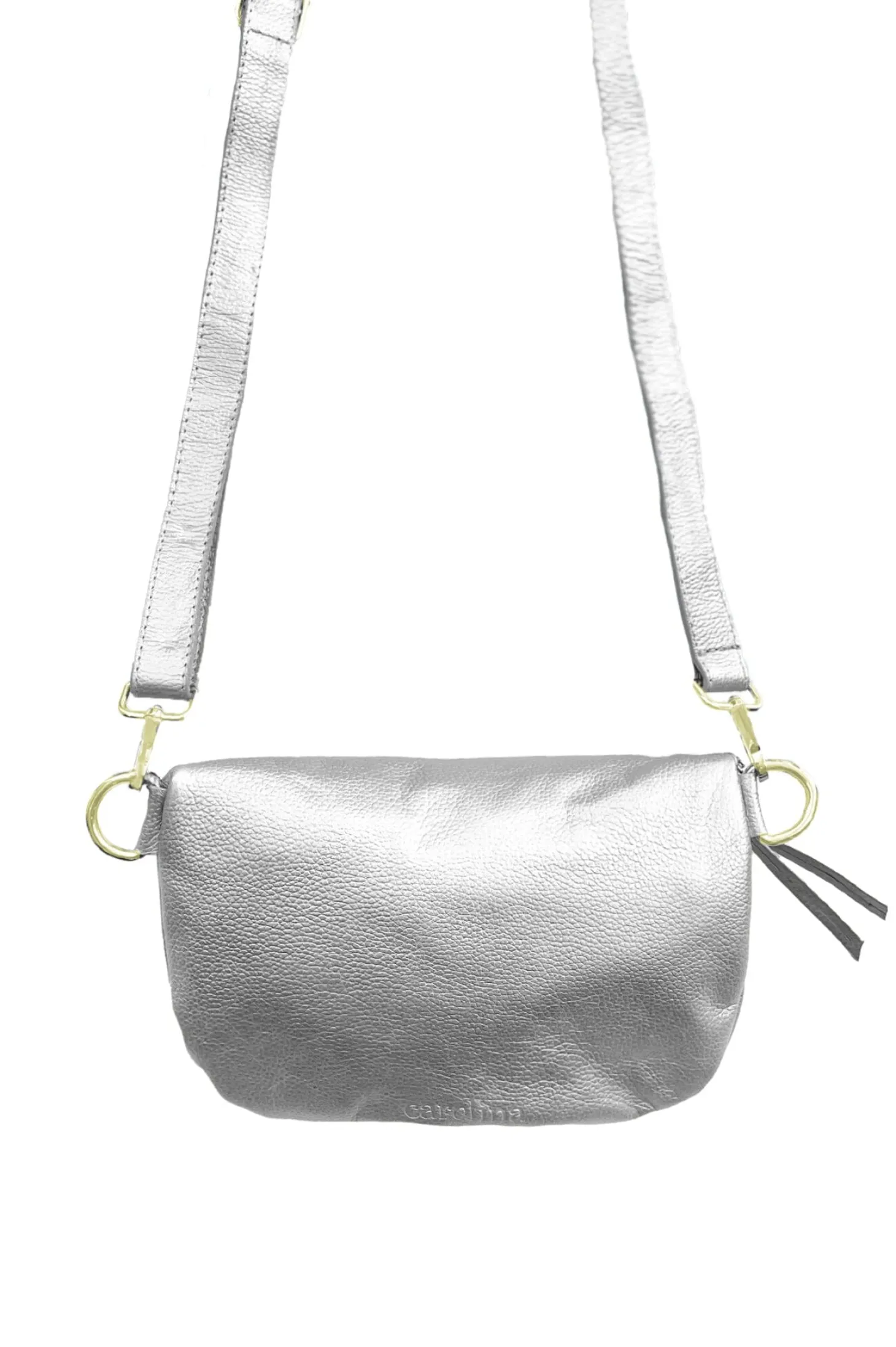 Best Sale Carolina Ramona Small Leather Handbag Silver