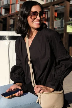 Discount Carolina Ramona Small Leather Handbag Nude