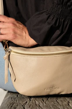 Discount Carolina Ramona Small Leather Handbag Nude
