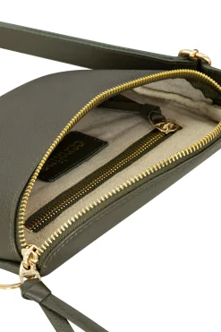 Online Carolina Ramona Small Leather Handbag Olive