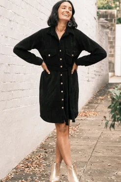 New Carolina Remi Corduroy Dress Black