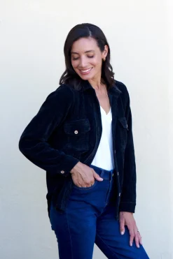 Best Carolina Remi Corduroy Overshirt Black