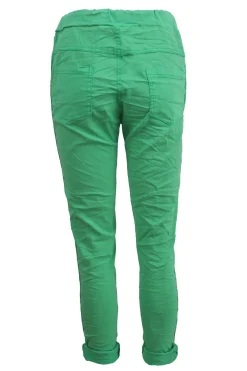 Shop Carolina Rhinestone Side Stripe Crinkle Jogger Lime Green