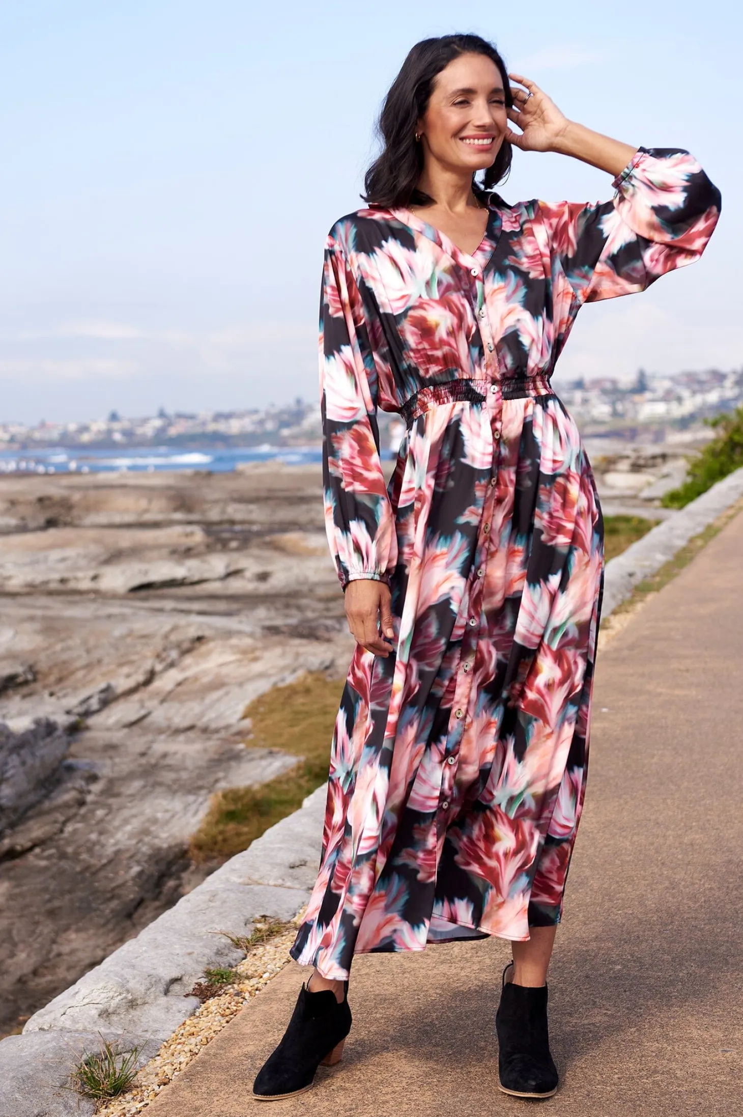 Store Carolina Romy Floral Print Dress