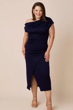 Outlet Carolina Roslyn Dress Navy