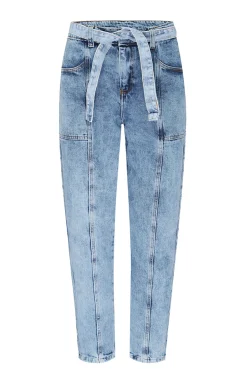 Cheap Carolina Sabrina Tie Waist Jeans Wash Blue