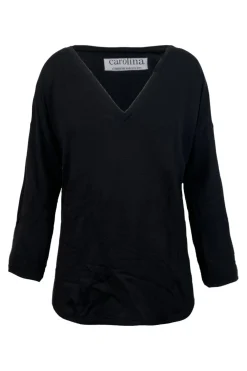 Online Carolina Santina V Neck Top Black