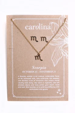 Best Sale Carolina Scorpio Zodiac Necklace & Earring Set