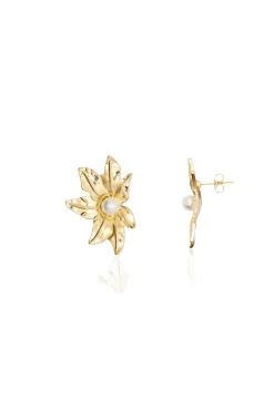 Sale Carolina Selah Floral Earrings Gold