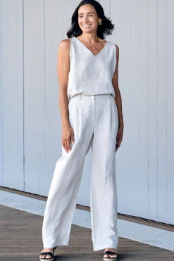 Store Carolina Sharon Linen Pants Oatmeal