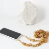Clearance Carolina Shyla Acrylic Mobile Phone Strap Nude and Tan
