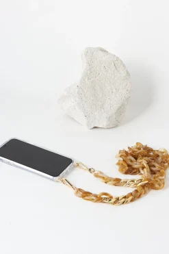 Clearance Carolina Shyla Acrylic Mobile Phone Strap Nude and Tan
