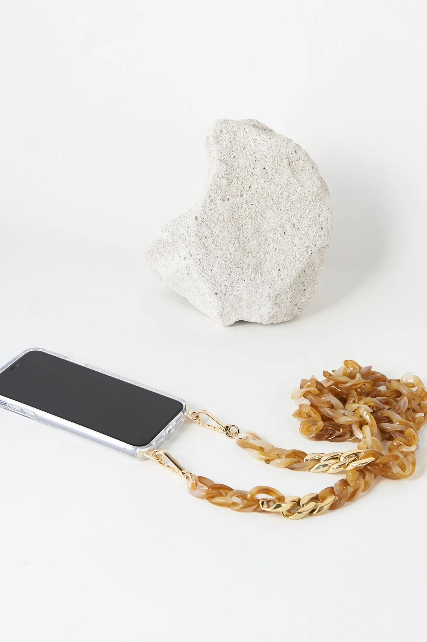 Clearance Carolina Shyla Acrylic Mobile Phone Strap Nude and Tan