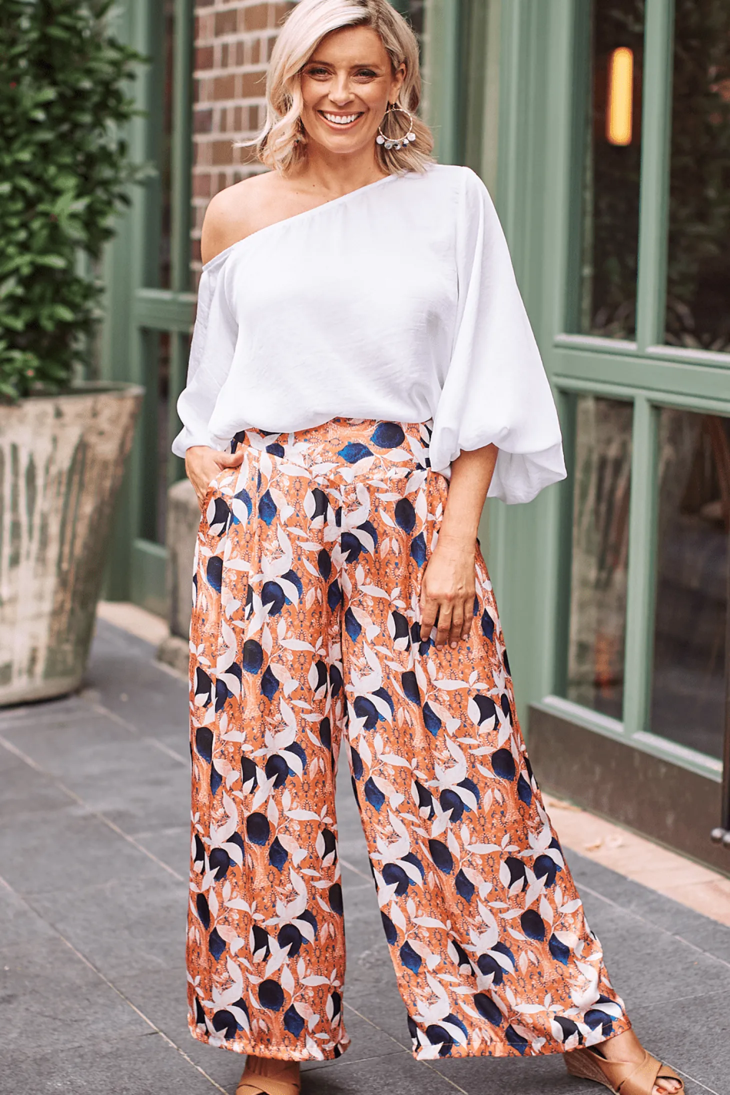 Discount Carolina Sienna Round Neck Top White