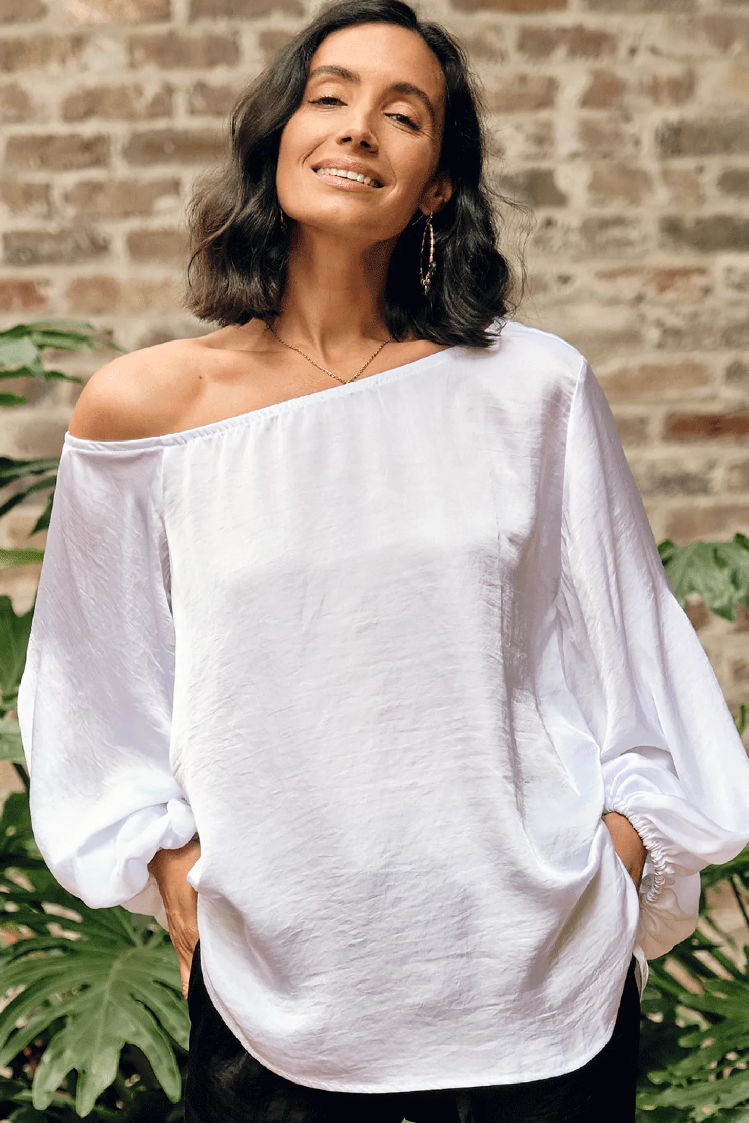 Discount Carolina Sienna Round Neck Top White