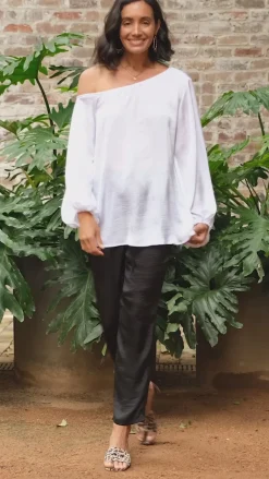 Discount Carolina Sienna Round Neck Top White