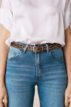 Outlet Carolina Skinny Jeans Belt in Giraffe