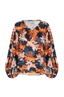 Sale Carolina Sovana Long Sleeve Top in Cassia Print