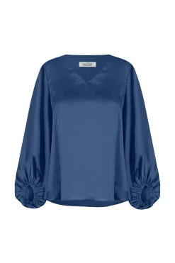 Best Carolina Sovana V-Neck Long Sleeve Top Navy