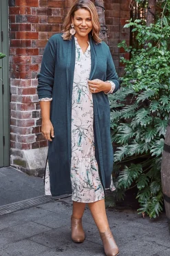 Discount Carolina Stefania Floral Long Sleeve Dress