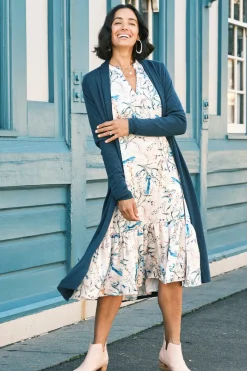 Discount Carolina Stefania Floral Long Sleeve Dress