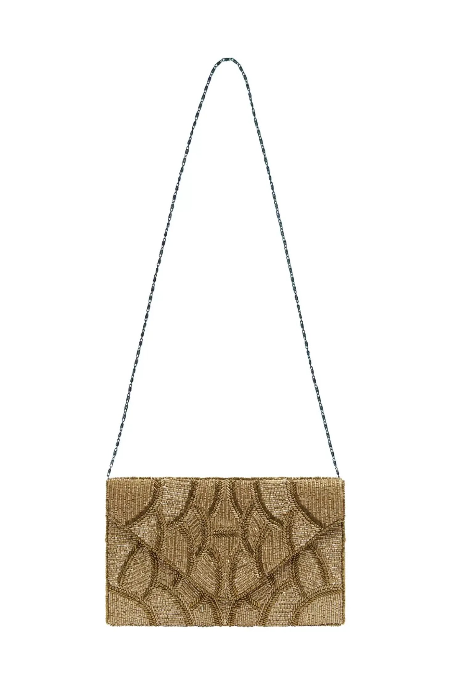 Cheap Carolina Stella Sequinned Clutch Bag Gold