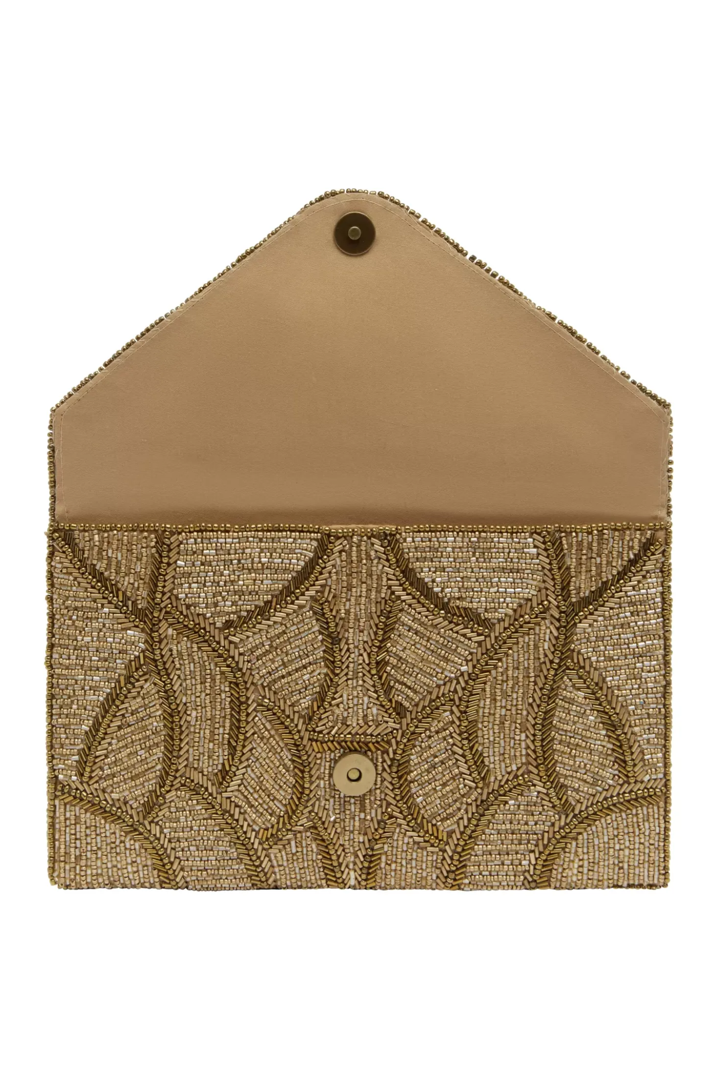 Cheap Carolina Stella Sequinned Clutch Bag Gold