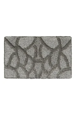 Sale Carolina Stella Sequinned Clutch Bag Silver