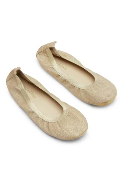 New Carolina Talia Sparkle Ballet Flats Gold