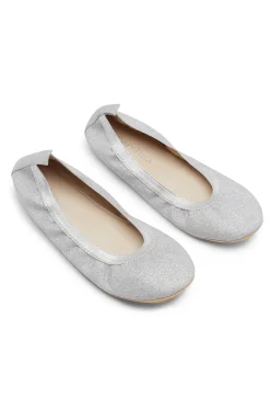 Shop Carolina Talia Sparkle Ballet Flats Silver