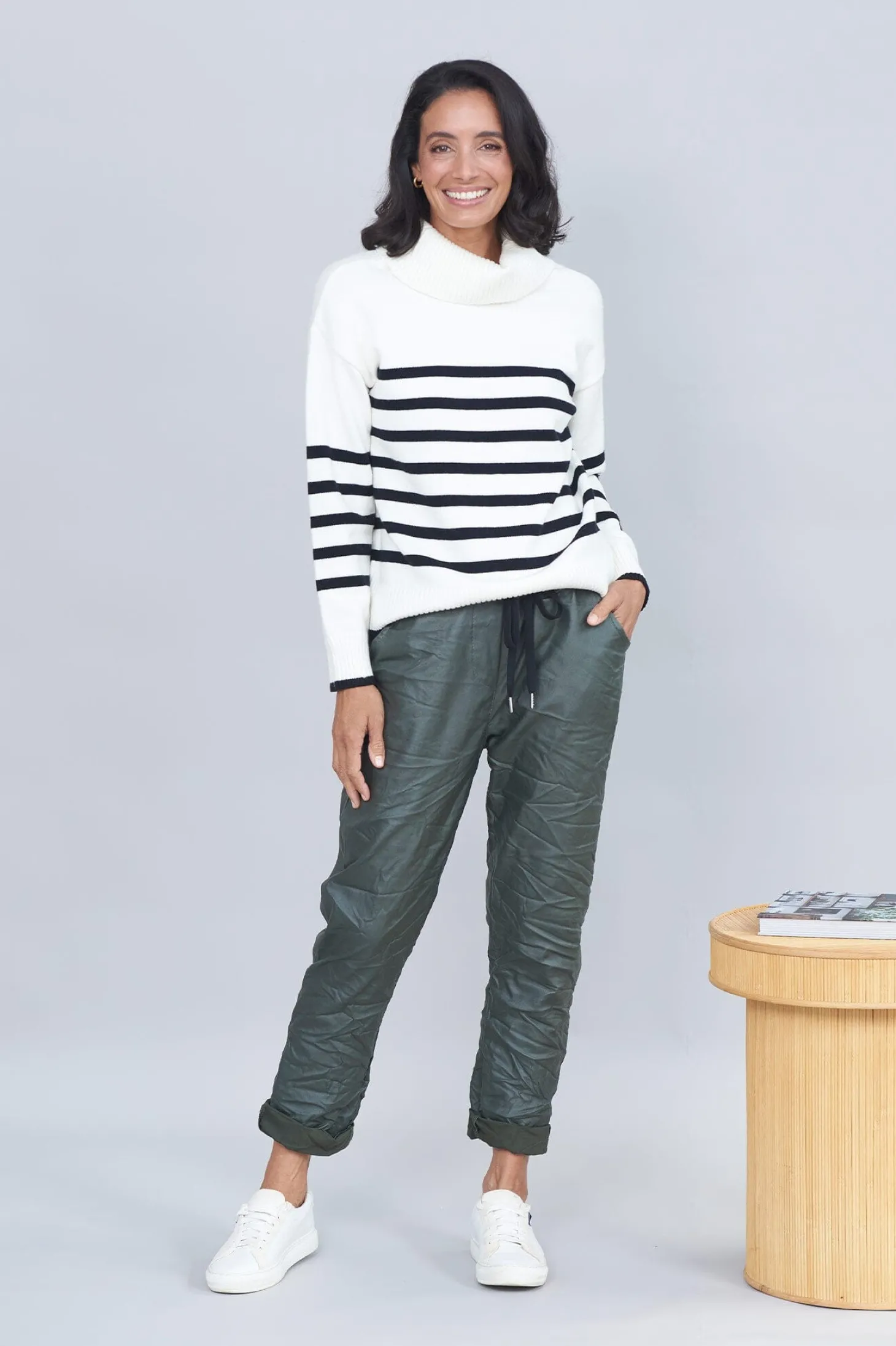Flash Sale Carolina Tamara Striped Jumper Ivory & Black