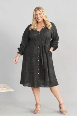 Store Carolina Tasha Animal Print Dress Olive