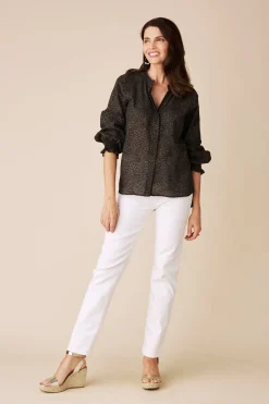 Online Carolina Tasha Animal Print Top Olive