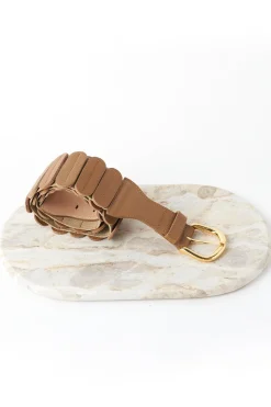 Online Carolina Tatiana Elasticated Belt Tan