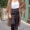 Cheap Carolina Tatum Animal Print Cape Camel and Black