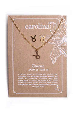 Cheap Carolina Taurus Zodiac Necklace & Earring Set