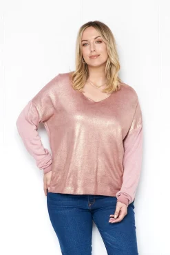 Shop Carolina Teagan Shimmer Jumper Blush