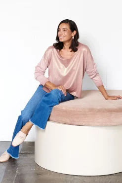 Shop Carolina Teagan Shimmer Jumper Blush