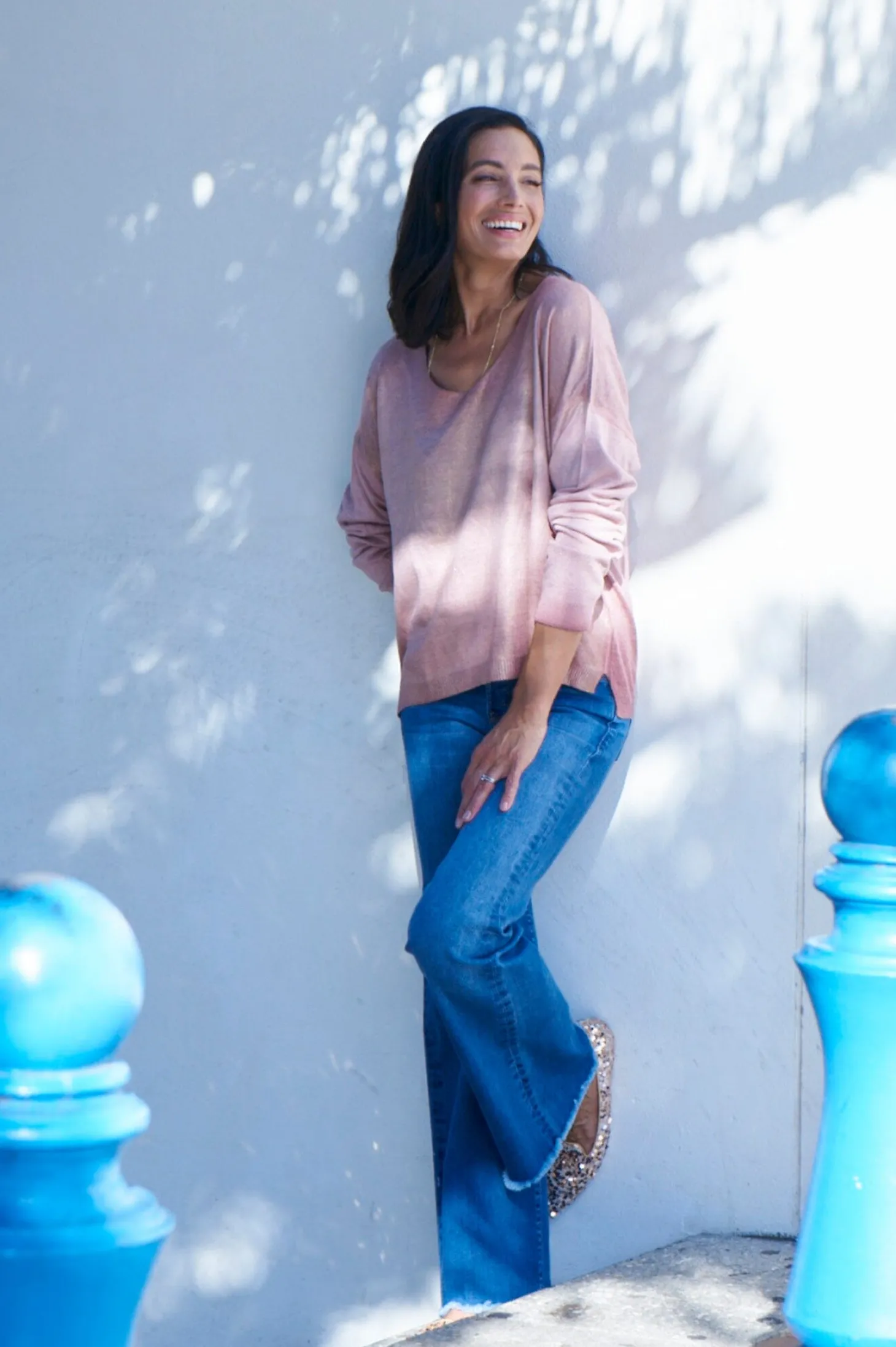 Shop Carolina Teagan Shimmer Jumper Blush