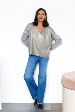 Store Carolina Teagan Shimmer Jumper Light Grey