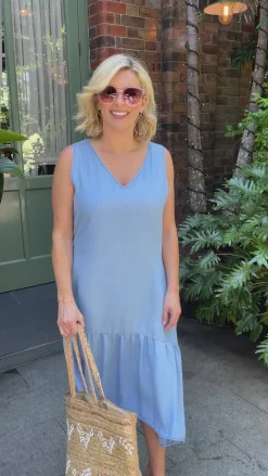 Store Carolina Terra Sleeveless Tencel Dress