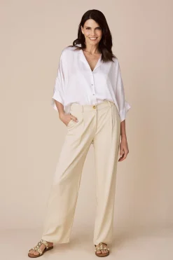 Store Carolina Tory Short Sleeve Collared Shirt White