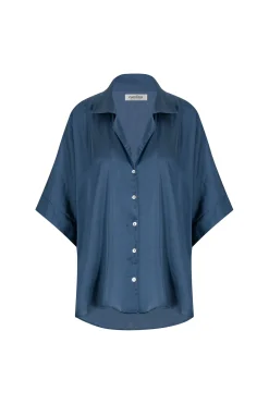 Best Sale Carolina Tory Short Sleeve Collared Shirt Navy