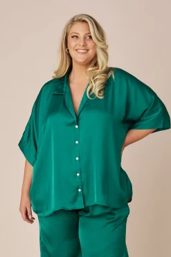Online Carolina Tory Short Sleeve Collared Shirt Emerald
