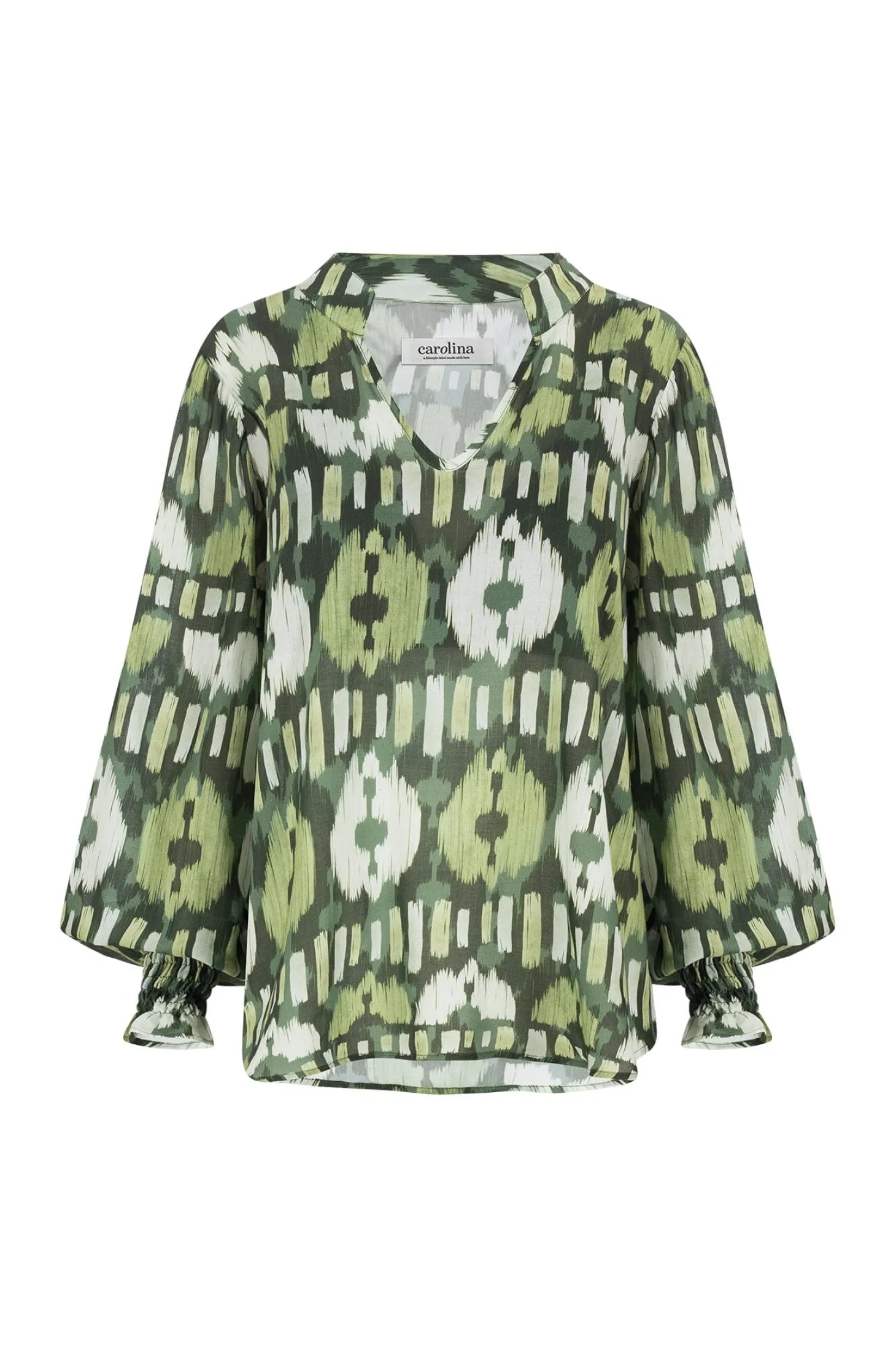 Best Carolina Tyla Print Long Sleeve Top Green